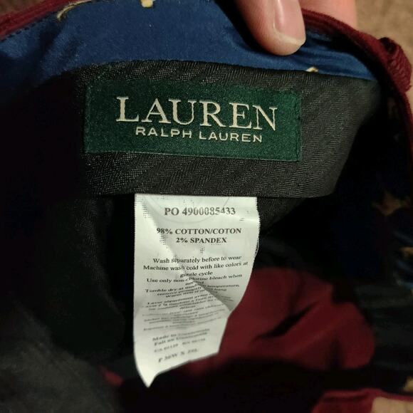 Lauren Ralph Lauren Men’s Stretch Red Corduroy Performance Pants 36 x 29 - Picture 3 of 9